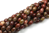 Natural Red Jasper- Barrel Shape-3 Sizes- Special Shape- Full Strand- 16 Inches Gemstone Beads