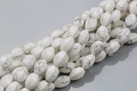 Natural Howlite- Lantern Shape- 10*16mm-28 Pieces- Special Shape- Full Strand- 16 Inches Gemstone Beads