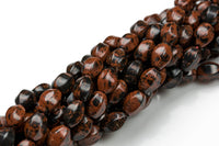 Natural Mahagony Jasper- Lantern Shape- 10*14mm-28 Pieces- Special Shape- Full Strand- 16 Inches Gemstone Beads