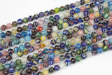 Natural Millefiori, High Quality in Round, 6mm, 8mm, 10mm, 12mm Smooth Gemstone Beads