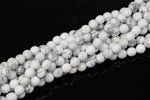 Natural BULK 10 STRANDS of Howlite Jasper Faceted Round 4-14mm. 4mm, 6mm, 8mm, 10mm, 12mm, 14mm. Gemstone Beads