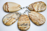 BEAUTIFUL CAREFULLY SELECTED Picture Jasper Pendants. Approximately 35mm*55mm (1 by 2 inches). One piece.