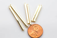 Square Brass Spike in Gold- 4 pieces per order