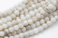 LARGE-HOLE beads!!! 8mm or 10mm smooth-finished round. 2mm hole. 7-8" strands. Smooth Phoenix Agate. Big Hole Beads