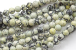 LARGE-HOLE beads!!! 8mm or 10mm Matt-finished round. 2mm hole. 7-8" strands. Yellow African Turquoise. Big Hole Beads