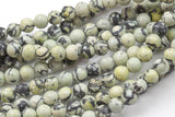 LARGE-HOLE beads!!! 8mm or 10mm Matt-finished round. 2mm hole. 7-8" strands. Yellow African Turquoise. Big Hole Beads