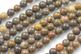 LARGE-HOLE beads!!! 8mm or 10mm smooth-finished round. 2mm hole. 7-8" strands. Smooth Rich Jasper. Big Hole Beads