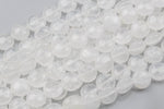 Natural Quartz- Puffy Coin Beads-10mm- 41 Pieces- Special Shape- Full Strand- 16 Inches Gemstone Beads