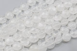 Natural Quartz- Puffy Coin Beads-10mm- 41 Pieces- Special Shape- Full Strand- 16 Inches Gemstone Beads