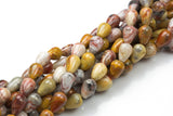 Natural Crazy Laced Agate- Teardrop- Beads- 2 Sizes- Special Shape- Full Strand- 16 Inches Smooth Gemstone Beads