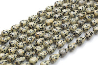 Natural Dalmation Jasper- Teardrop- Beads- 2 Sizes- Special Shape- Full Strand- 16 Inches Smooth Gemstone Beads