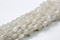 Natural Quartz- Teardrop- Beads- 2 Sizes- Special Shape- Full Strand- 16 Inches Smooth Gemstone Beads