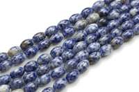 Natural Sodalite- Barrel Shape-3 Sizes- Special Shape- Full Strand- 16 Inches Gemstone Beads