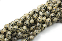 Natural Dalmation Jasper- Barrel Shape-3 Sizes- Special Shape- Full Strand- 16 Inches Gemstone Beads