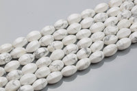 Natural Howlite- Lantern Shape- 10*16mm-28 Pieces- Special Shape- Full Strand- 16 Inches Gemstone Beads