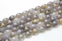 Natural Gray Agate- Lantern Shape- 10*16mm-28 Pieces- Special Shape- Full Strand- 16 Inches Gemstone Beads