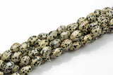 Natural Dalmation Jasper- Lantern Shape- 10*14mm-28 Pieces- Special Shape- Full Strand- 16 Inches Gemstone Beads