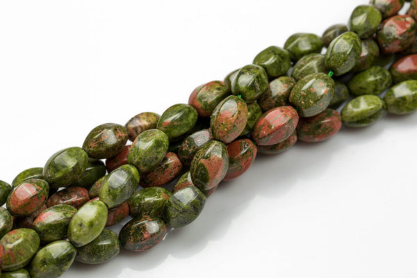 Natural Unikite- Lantern Shape- 10*16mm-28 Pieces- Special Shape- Full Strand- 16 Inches AAA Quality Gemstone Beads