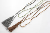 Eddie With Tassel- Long Knotted Necklace- Perfect for Layering