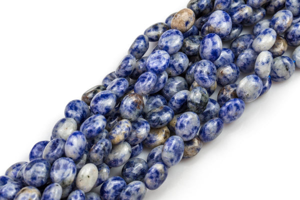 Natural Sodalite-Puffy Oval- 8x10mm-Special Shape- Full Strand Gemstone Beads