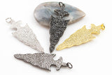 Arrowhead CZ Gold Pave 18*48mm Pendant P13G91 P13G92 P13G93 P13G93A