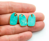 Turquoise Charm Freeform Oval connectors turquoise thumb - Approximately 14*21mm