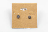 Coin Stud-Sterling Silver Earring-Stud Earing Style- Gold or Gunmetal- High Quality Micro Pave-Dainty and Light-0332