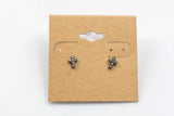 Cross-Sterling Silver Earring-Stud Earing Style- Gold or Gunmetal- High Quality Micro Pave-Dainty and Light-0078