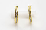 Huggie Hoop Earing- Sterling Silver Earring-Stud Earing Style- Gold or Gunmetal- High Quality Micro Pave-Dainty and Light-2571