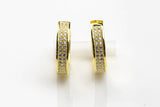 Huggie Hoop Earing- Sterling Silver Earring-Stud Earing Style- Gold or Gunmetal- High Quality Micro Pave-Dainty and Light-276 Huggies