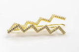 Zig Zag Crawler- Sterling Silver Earring-Ear Wire Earing Style- Gold or Gunmetal- High Quality Micro Pave-Dainty and Light-0965