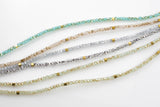 Leo Cute Layering Necklaces - Crystal with Hematite - Large Selection of Colors - 34"