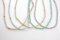 Leo Cute Layering Necklaces - Crystal with Hematite - Large Selection of Colors - 34"
