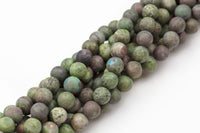 Natural Ruby Fuschite- Matt Round- 6mm, 8mm, 10mm Gemstone Beads