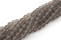 Walnut- Matt Jade, High Quality in Matt Round- 8mm -Full Strand 15.5 inch Strand,