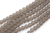 Walnut- Matt Jade, High Quality in Matt Round- 8mm -Full Strand 15.5 inch Strand,