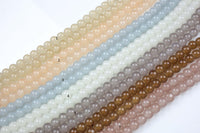 6mm and 8mm Jade Glass Pearl- 16 Inch strand- 5 strand or 10 strand