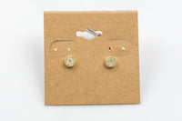 Coin Stud-Sterling Silver Earring-Stud Earing Style- Gold or Gunmetal- High Quality Micro Pave-Dainty and Light-0332