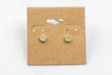 Coin Stud-Sterling Silver Earring-Stud Earing Style- Gold or Gunmetal- High Quality Micro Pave-Dainty and Light-0332