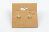 Coin Stud-Sterling Silver Earring-Stud Earing Style- Gold or Gunmetal- High Quality Micro Pave-Dainty and Light-0332