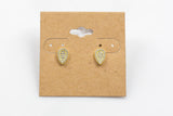 Teardrop-=Sterling Silver Earring-Stud Earing Style- Gold or Gunmetal- High Quality Micro Pave-Dainty and Light-0159