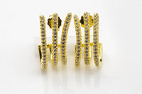 Huggie Earing- Sterling Silver Earring-Stud Earing Style- Gold or Gunmetal- High Quality Micro Pave-Dainty and Light-456 Huggies