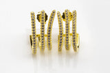 Huggie Earing- Sterling Silver Earring-Stud Earing Style- Gold or Gunmetal- High Quality Micro Pave-Dainty and Light-456 Huggies