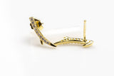 Deer Antler- Sterling Silver Earring-Stud Earing Style- Gold or Gunmetal- High Quality Micro Pave-Dainty and Light-848