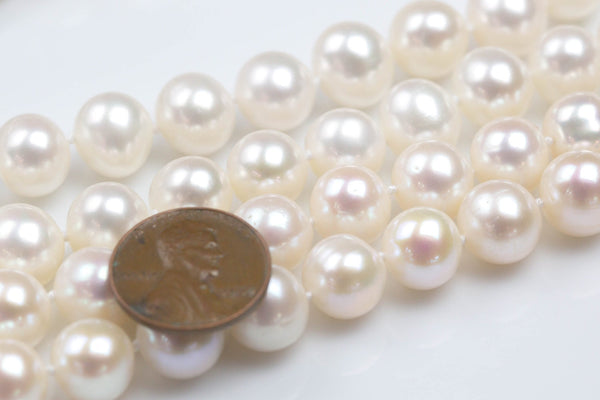 Natural 10-11mm Round Freshwater Pearl High Quality Round Freshwater Pearl AAA Quality Gemstone Beads