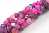 Natural Fusia Matt Banded Gray Agate, High Quality in Matt Round, 6mm, 8mm, 10mm Gemstone Beads