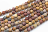 Natural Sunset Mookaite Jasper- Matte Round sizes. 4mm, 6mm, 8mm, 10mm, 12mm, 14mm- Full 15.5 Inch Strand AAA Quality AAA Quality