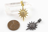 Etsy Exclusive- Sunburst CZ Pave 16*28mm Pendant