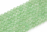 Fair Green- JADE Faceted Round - 6mm, 8mm, 10mm -Full Strand 15.5 inch Strand,