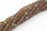 Gorgeous Brown Spectrolite Quartz Matt, High Quality in Round,-Full Strand 15.5 inch Strand, 4mm, 6mm, 8mm, 12mm, or 14mm Beads